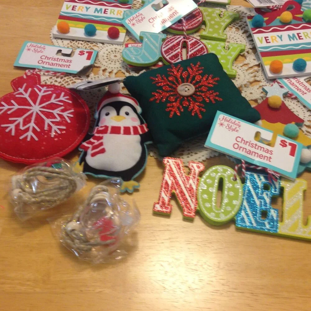 Christmas Ornaments bundle, cherry and bright